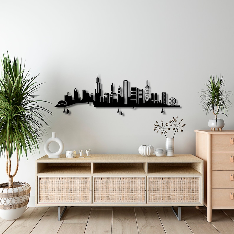 Chicago Illinois Skyline Wall Art