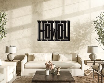 Cartello In Legno Howdy Benvenuto - 'All Y All Are Welcome But You Gotta Act Right' - Decorazione Rustica