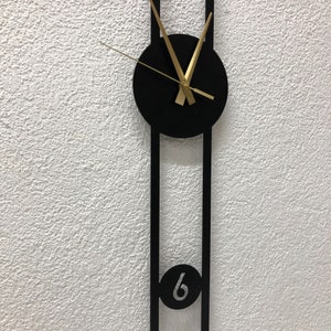 Geometric Long Metal Wall Clock