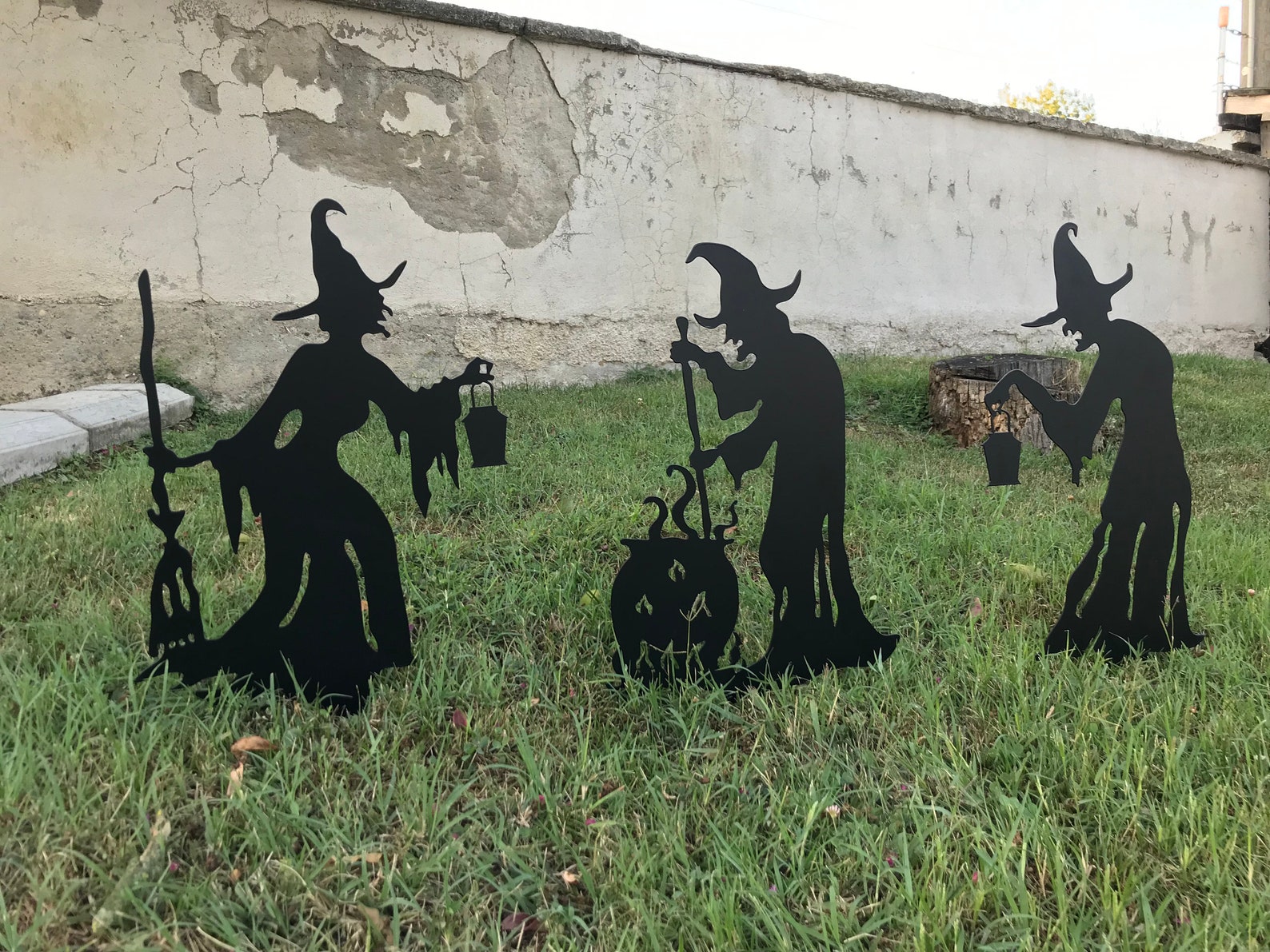 Halloween Witches Decorations for Outdoors Metal Yard Stakes Etsy