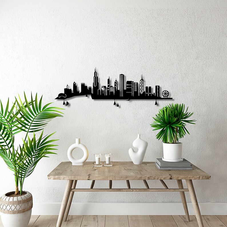 Chicago Illinois Skyline Wall Art