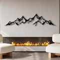Mountain Ranges View Wall Decor, Best Home Gift, Large Line Mountain Metal Wall Art, Unique Metal Wall Gift, Farmhouse Fireplace Decor