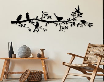 Flock of Birds Metal Wall Art, Steel Birds Wall Decor, Housewarming Gift, Birds Sign, Living Room Wall Art, Beach House Decor, Home Decor