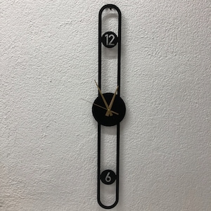 Geometric Long Metal Wall Clock