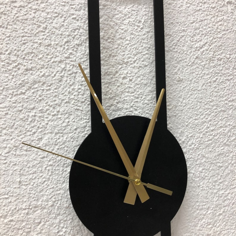Geometric Long Metal Wall Clock