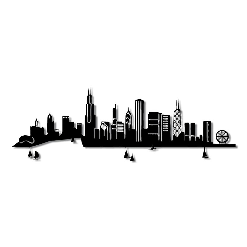 Chicago Illinois Skyline Wall Art