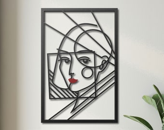 Feminine Woman Bathroom Wall Art, Women Metal Bathroom Wall Decor, Minimalist Line Art, Female Body Wire Art, Modern Christmas Gifts