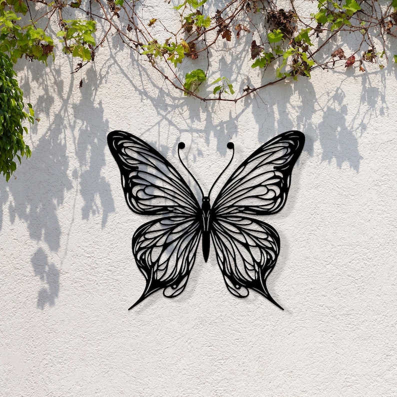 Large Butterfly Minimalist Line Art