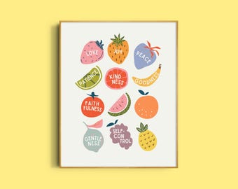 Fruit of the Spirit Print: Modern Christian Art (Digital Download)