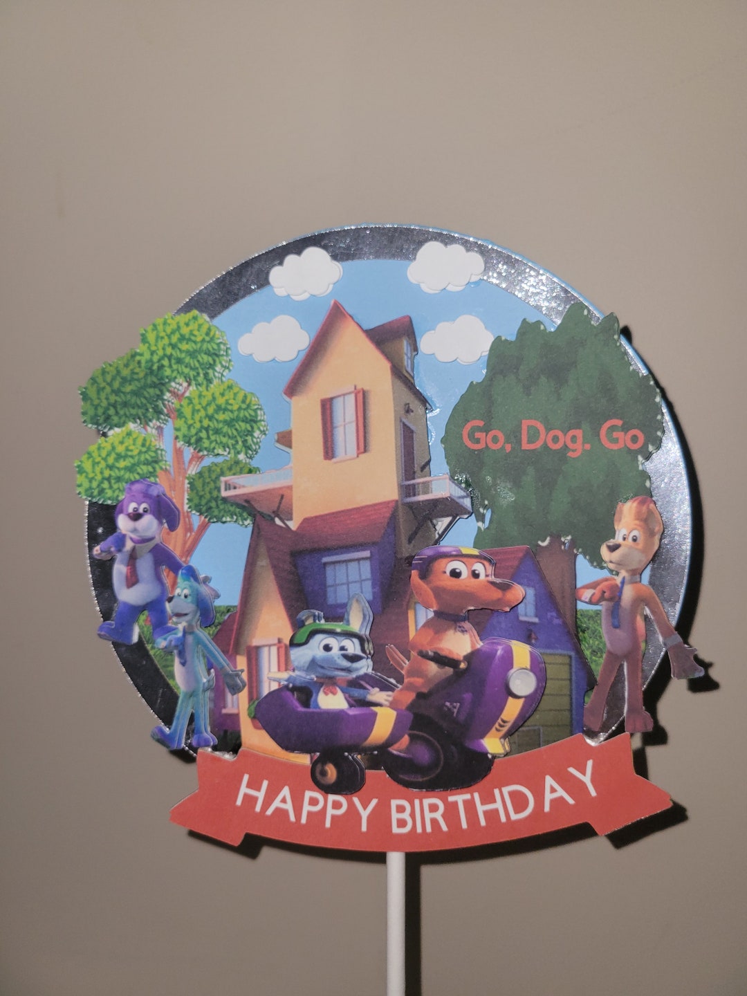 Go Dog Go Cake Topper/birthday Party Cake Topper/diy Cake Etsy