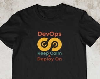 DevOps T シャツ、Keep Calm、開発者、プログラマー、アジャイル - ユニセックス ソフトスタイル T シャツ
