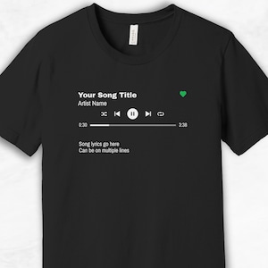 Custom Song Lyrics T-Shirt: Personalized Music Tee