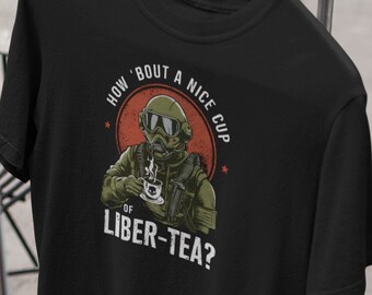 Helldivers Shirt, Liber-Tea T-Shirt, Helldivers 2 Merch, Helldivers 2 Shirt, Gaming Shirt, Gamer Tee