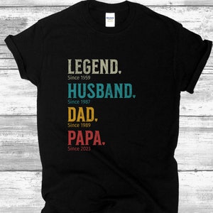 Legende man Daddy Papa aangepast shirt, papa verjaardag TShirt, cadeau voor mannen, Vaderdag Tee, cadeau voor opa