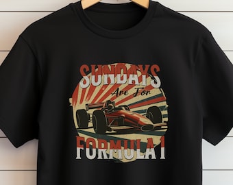 Retro Formule 1-T-shirt: klassiek racewagen-T-shirt
