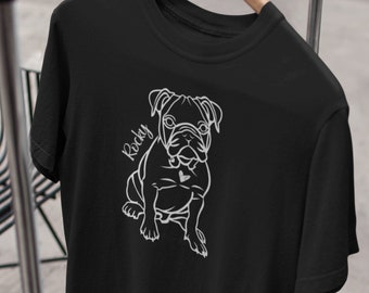 Personalised Bulldog Shirt, Gift for Bulldog Owner, Bulldog Tee, Loves Bulldogs, Unisex Softstyle T-Shirt
