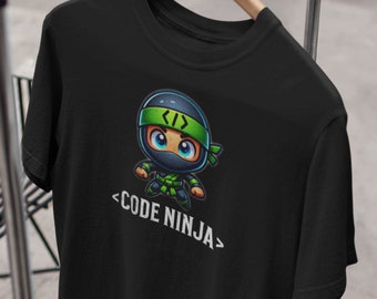 Coder Shirt, Gift for Developers or Coders, Coding Gurus, Softwave Developers, Computer Programmers, Gamers - Code Ninja T-Shirt