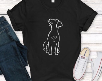 Minimalistisch T-shirt labrador retriever: cadeau hondenliefhebber