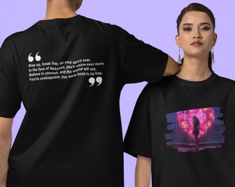 Aangepast T-shirt met songteksten, albumhoes fotocadeau