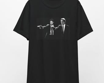 Lando Norris & Oscar Piastri Pulp Fiction Style T-Shirt, Retro Movie Parody Racing Fan Graphic Tee