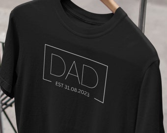 Personalized New Dad T-Shirt with Date, Father's Day Gift