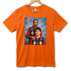 Lewis & Charles Awkward 1990s School Photo T-Shirt, Vintage Yearbook Style Formula Racing Fan Tee image 10