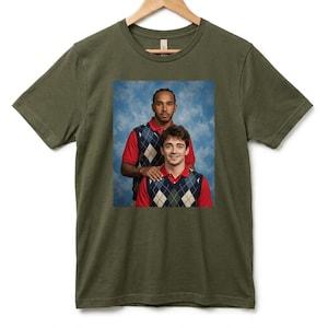 Lewis & Charles Awkward 1990s School Photo T-Shirt, Vintage Yearbook Style Formula Racing Fan Tee image 14