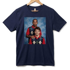 Lewis & Charles Awkward 1990s School Photo T-Shirt, Vintage Yearbook Style Formula Racing Fan Tee image 11