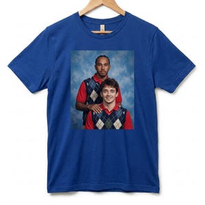 Lewis & Charles Awkward 1990s School Photo T-Shirt, Vintage Yearbook Style Formula Racing Fan Tee image 7