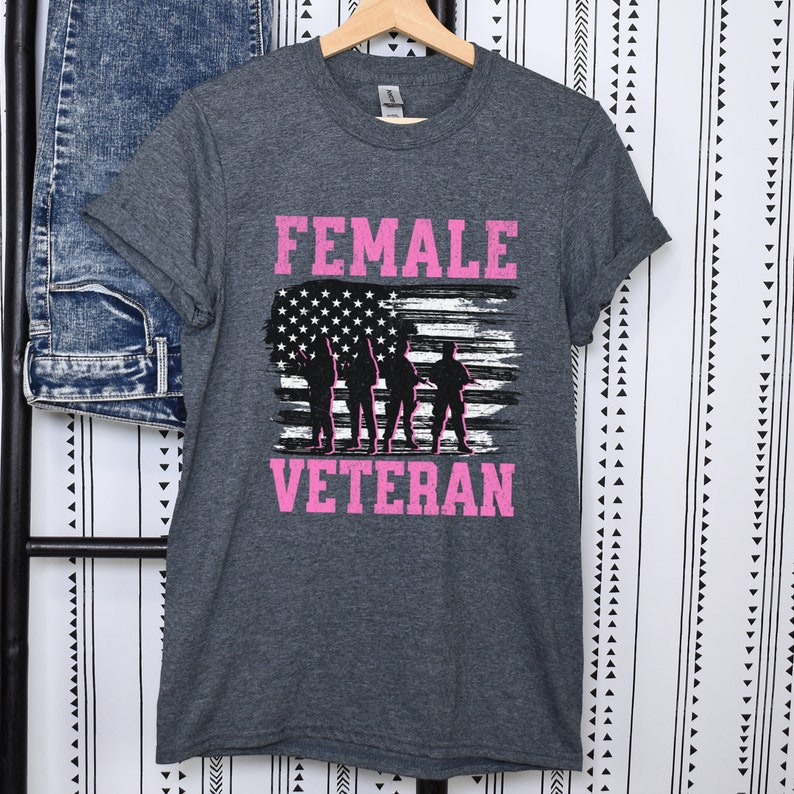 Female Veteran Shirt, US American Military Veteran Lady, Retired Female