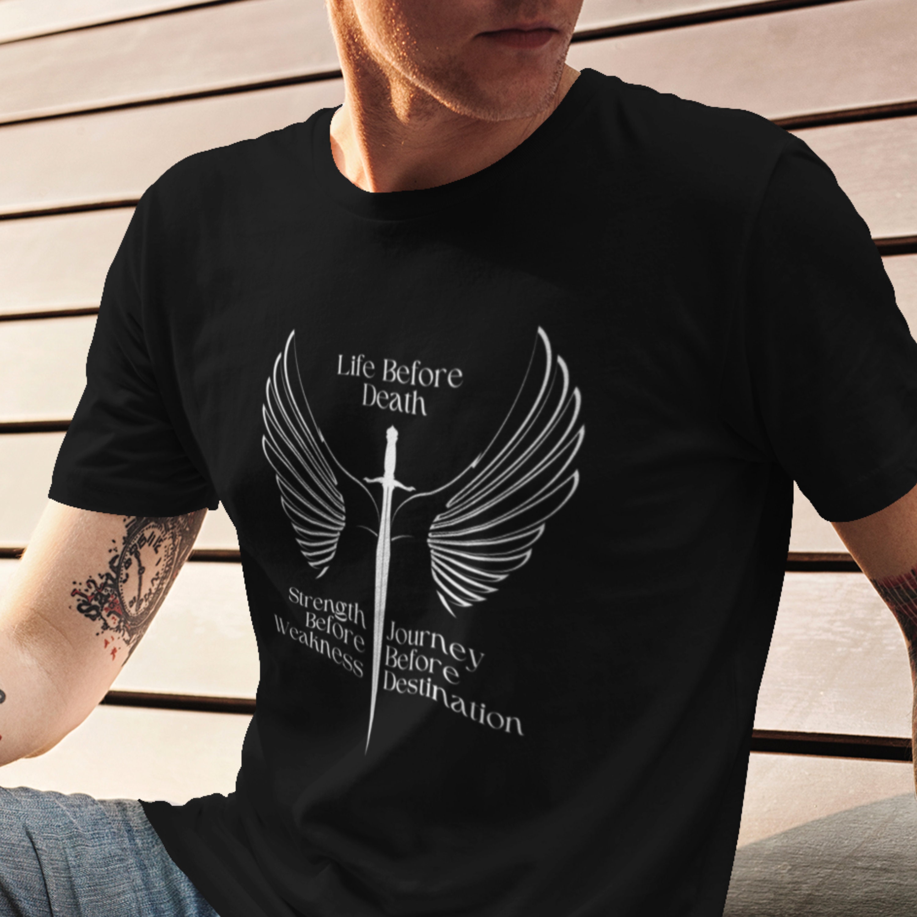 Brandon Sanderson Shirt, Life Before Death. Strength Before Weakness. Journey Before Destination. Way of Kings - T-Shirt