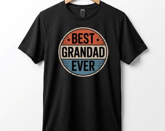 Retro Grandad T-Shirt, Vintage Sunset Emblem Tee