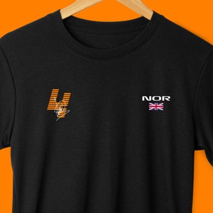 Lando Norris Formula 1 Racing T-Shirt, For F1 Fans, F1 Gift, Number 4 - Unisex Softstyle T-Shirt
