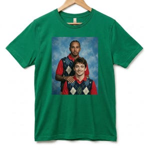 Lewis & Charles Awkward 1990s School Photo T-Shirt, Vintage Yearbook Style Formula Racing Fan Tee image 4
