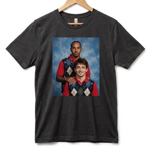 Lewis & Charles Awkward 1990s School Photo T-Shirt, Vintage Yearbook Style Formula Racing Fan Tee image 13