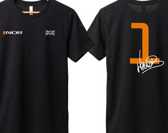 Lando Norris Signature Series F1 T-Shirt, Front & Back - Exclusive British Racing Design 2026