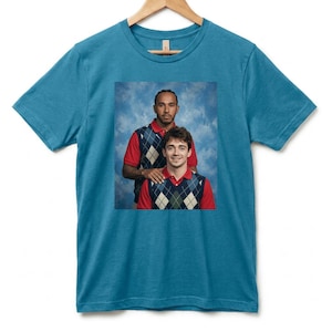 Lewis & Charles Awkward 1990s School Photo T-Shirt, Vintage Yearbook Style Formula Racing Fan Tee image 8