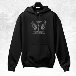 Sudadera con capucha de Brandon Sanderson, cita &quot;La vida antes de la muerte&quot;, &quot;El camino de los reyes&quot;, regalo de Brandon Sanderson, sudadera con capucha militar y motivacional