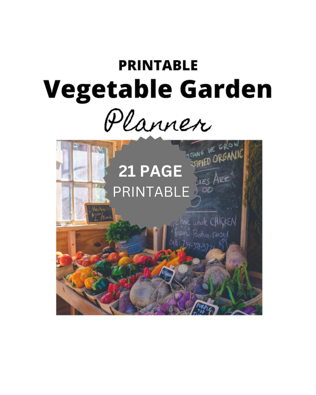 Printable Vegetable Garden Planner Digital Download Garden Planner ...