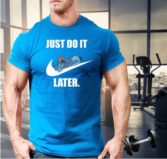 Lilo &steek Do It Later T-Shirt Heren Gym Kleding Workout - Etsy