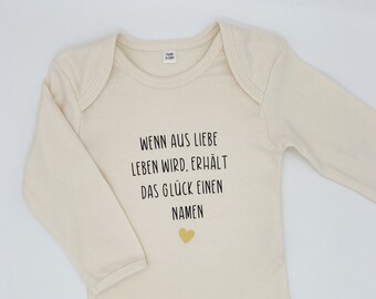 wenn aus Liebe Leben wird | langarm Babybody Bodysuit | Body | Geschenk | Baby | Geburt | Minime