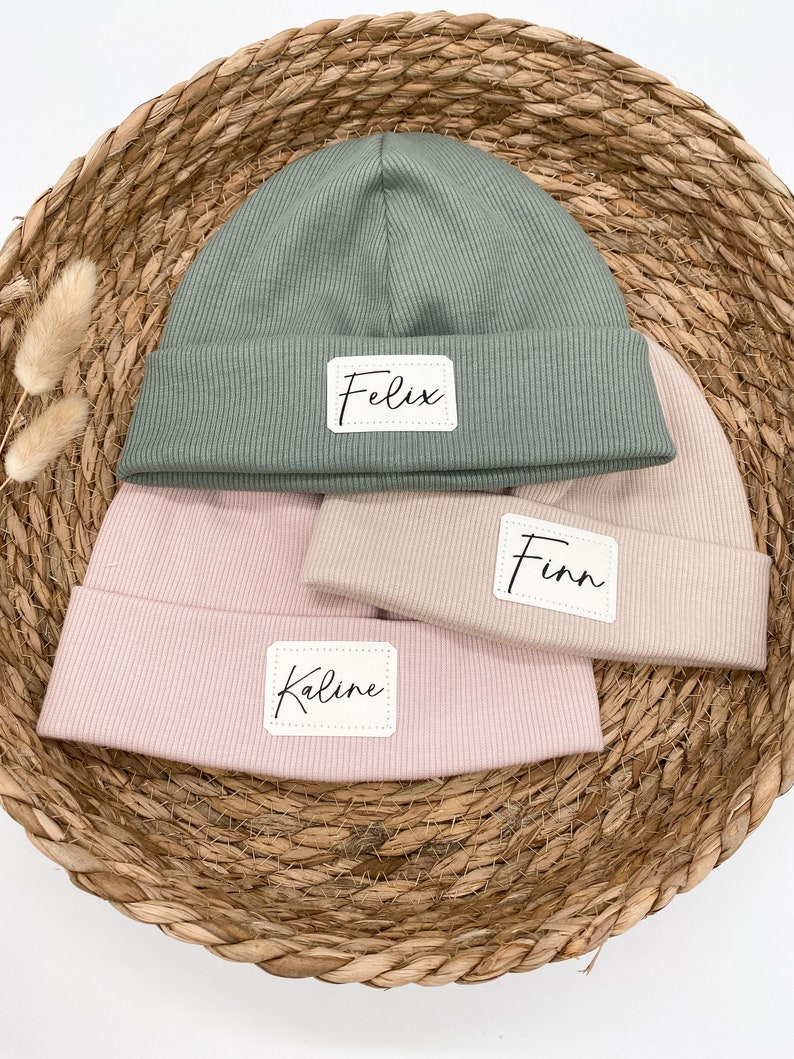 Personalisierte Hipster Beanie Kinder Beanie Beanie für Kinder und Erwachsene Minime Bild 1