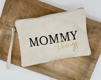 Personalisierte Kosmetiktasche mit Spruch | Mommy things | Schminktasche | Beautybag | Mommy | Baby | Minime