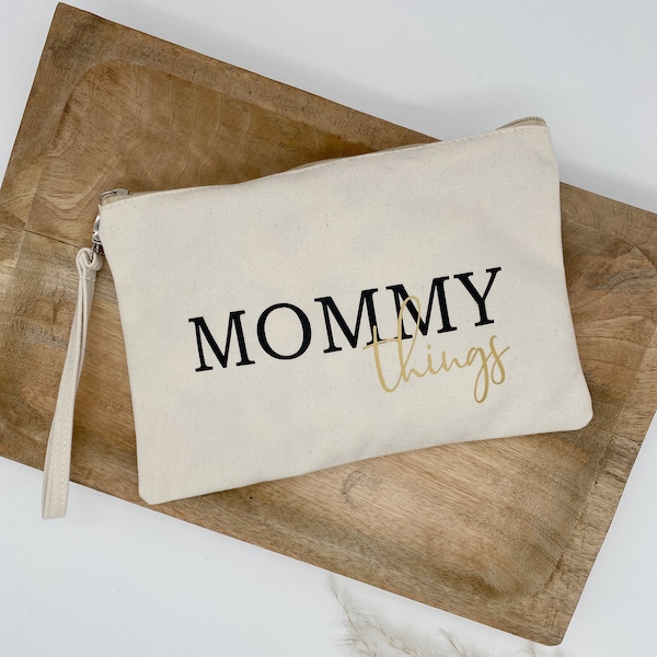 Personalisierte Kosmetiktasche mit Spruch | Mommy things | Schminktasche | Beautybag | Mommy | Baby | Minime