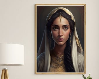 God as a Woman - Cyla | Divine Feminine Art | goddess art, divine feminine artwork, spiritual art, printable wall art, digital download