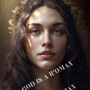 God as a Woman - Esty | Divine Feminine Art | goddess art, divine feminine artwork, printable wall art, high-quality digital download