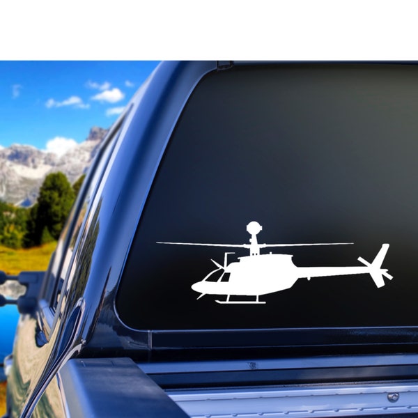 OH-58 Kiowa Helicopter Vinyl Decal, Army Aviation, Helicopter, Truck Decal, Car Decal