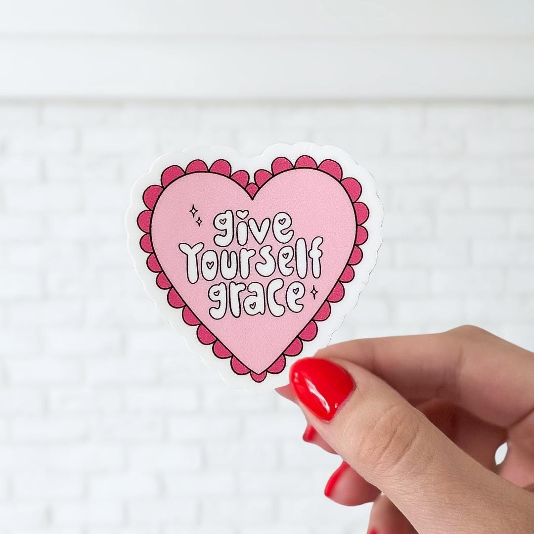 thumbnail image 2 of Give Yourself Grace Magnet - Reusable Inspirational Sticker For Cars & Fridges 2 of 13