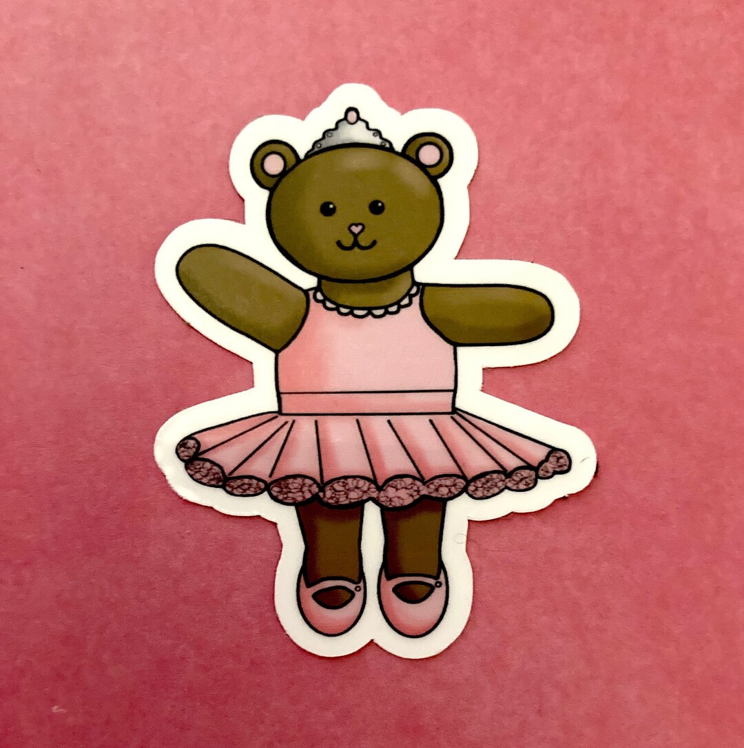 Teddy Bear Ballerina Clearance 2 Vinyl Sticker - Etsy