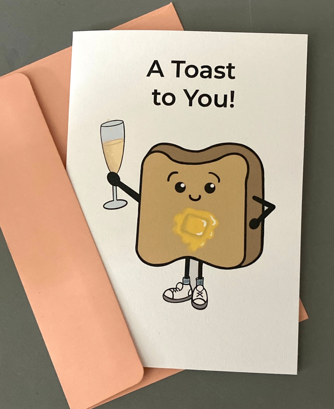 A Toast to You Funny Cute Birthday Card - Etsy